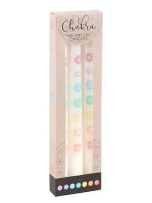 Set of 3 Chakra Balancing Taper Dinner Candles