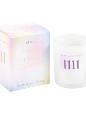 1111 Angel Number Crystal Chip Candle