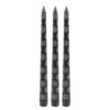 Set of 3 Black Magic Pentagram Taper Candles