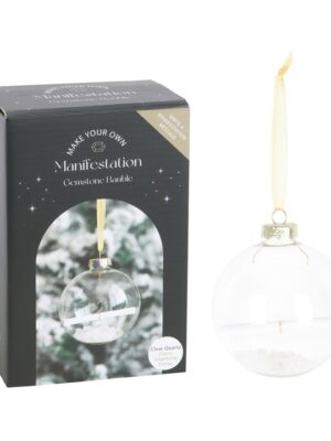 Clear Quartz Manifestation Christmas Bauble Kit