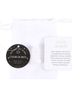 Clear Quartz Crystal Snowman in a Bag