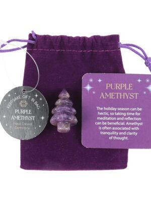 Amethyst Crystal Christmas Tree in a Bag