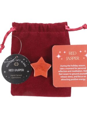 Red Jasper Crystal Star in a Bag