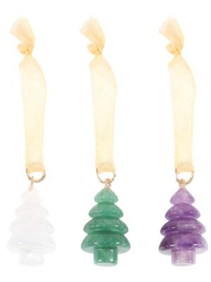 Set of 3 Crystal Christmas Tree Decorations