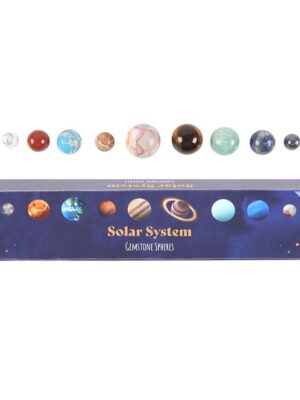Solar System Gemstone Crystal Sphere Set