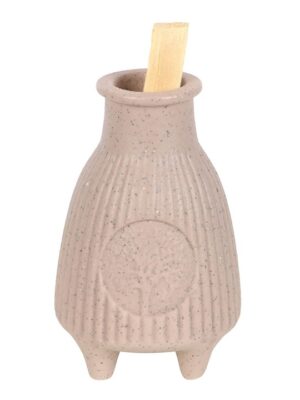 Greige Ribbed Palo Santo Burner