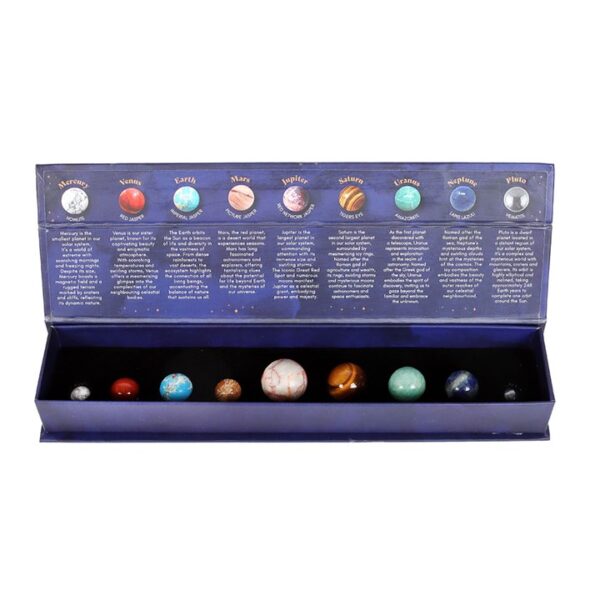 Solar System Gemstone Crystal Sphere Set