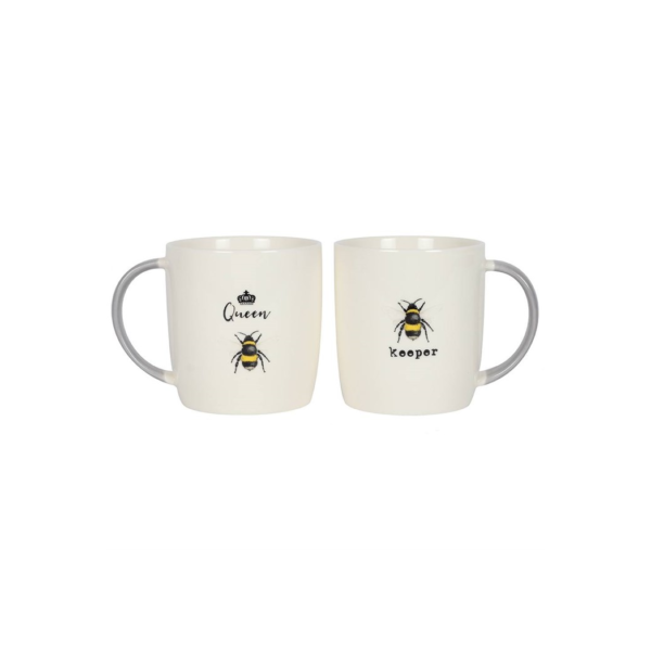 Queen Bee and Bee Keeper Mug Set - Ceramic Mug