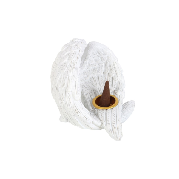 Angel Wing Resin Incense Cone Burner - Angel Figurine - View 2