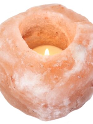 Himalayan Salt Tealight Candle Holder - Meditation Decor