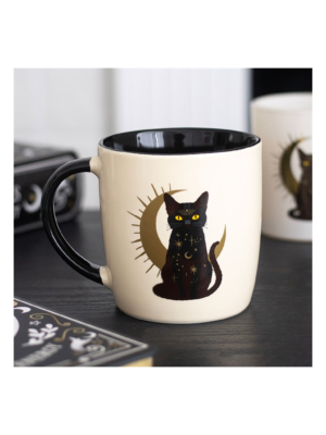 Sitting Magick Black Cat Mug