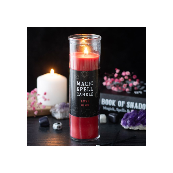 Love Red Rose Magic Spell Tube Candle Love Red Rose Magic Spell Tube Candle - Witchcraft Ritual