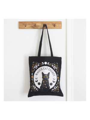 Black Magick Cat Energy Tote Bag Black Magick Cat Energy Tote Bag - Meditation Decor