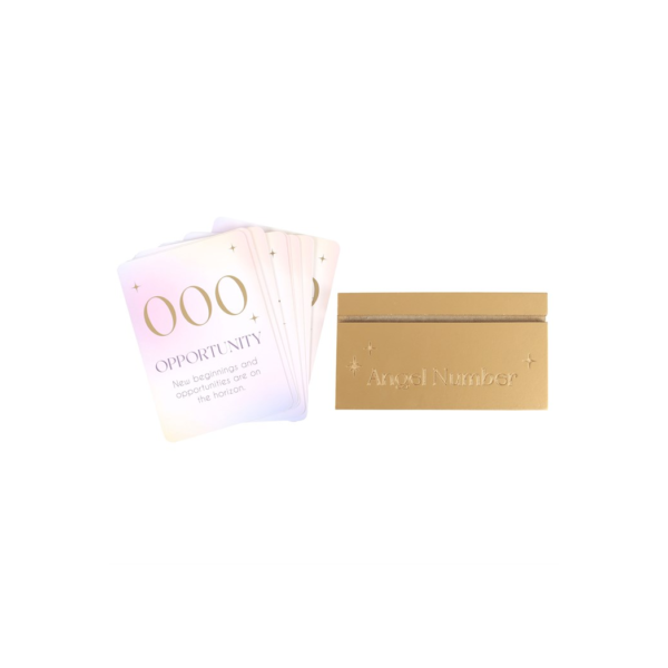 Angel Number Affirmation Cards with Wooden Stand - Angel Figurine - View 3