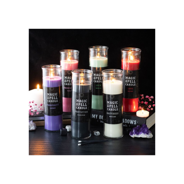 Happiness White Sage Magic Spell Tube Candle