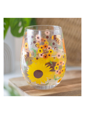 Bee Radiant Print Stemless Glass Bee Radiant Print Stemless Glass - Gothic Decor
