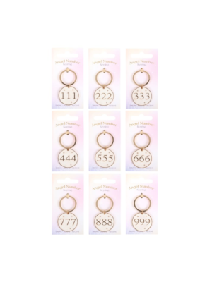 Pack of 9 Angel Number Keyrings