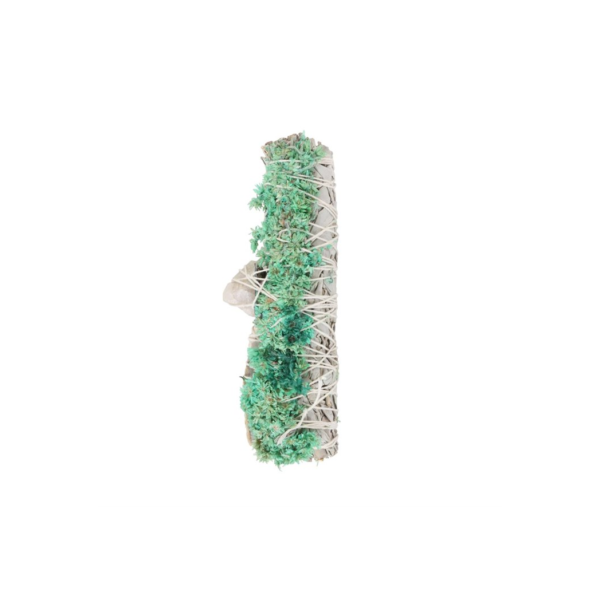 6in Ritual Wand Smudge Stick with White Sage, Abalone and Quartz - Witchcraft Ritual - View 2