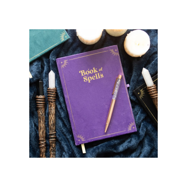 Book of Spells Journal with Amethyst Crystal Pen Book of Spells Journal with Amethyst Crystal Pen - Witchcraft Ritual