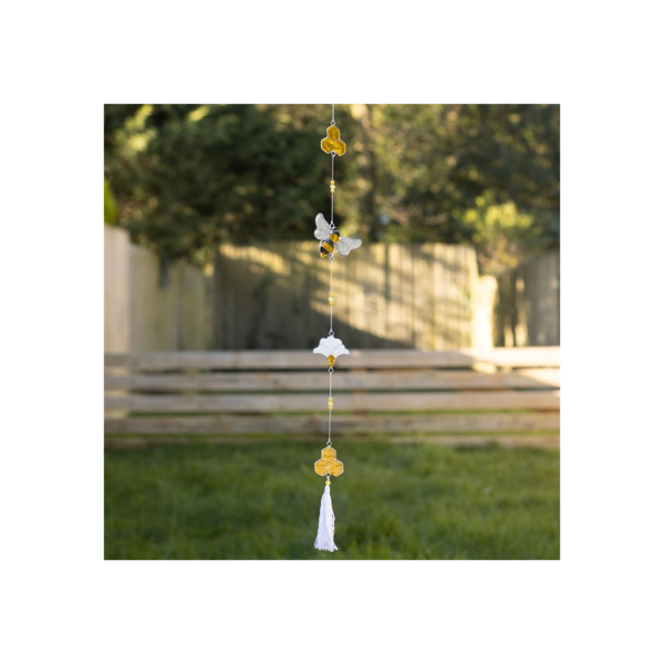 String of Bee and Honeycomb Suncatchers - Spiritual Home Decor