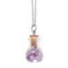 Calming Amethyst Crystal Chip Potion Bottle Necklace - Witchcraft Ritual - View 3