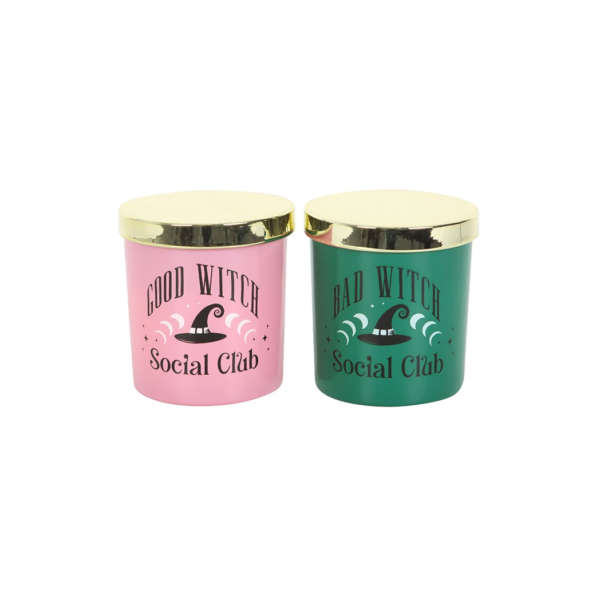 Set of 2 Good Witch and Bad Witch Scented Glass Candles - Witchcraft Ritual - View 2