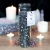 Crystal Witch Jasmine Tube Candle with Amethyst Chips - Witchcraft Ritual