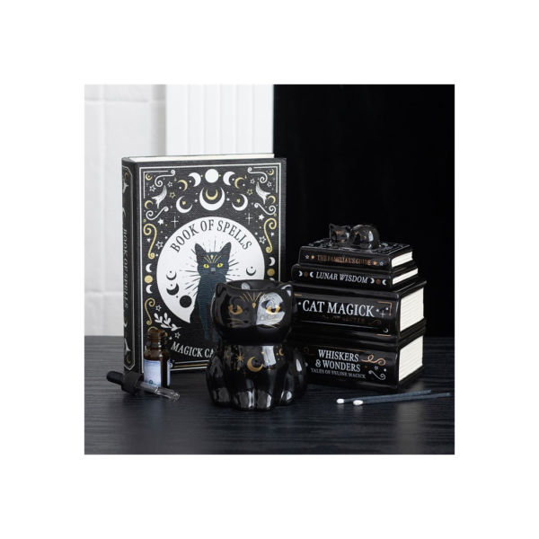 Black Cat Magick Book of Spells Shaped Storage Box