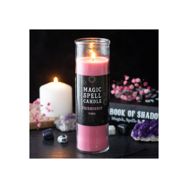 Friendship Floral Magic Spell Tube Candle - Witchcraft Ritual