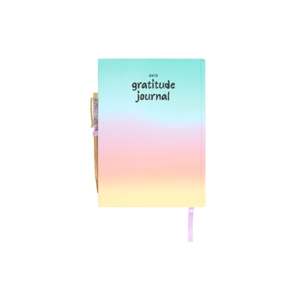Multicoloured Gratitude Journal with Amethyst Pen - Meditation Decor - View 5