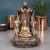 Bronze Buddha Backflow Incense Burner - Meditation Decor - View 4