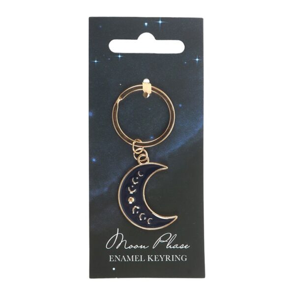 Blue Moon Phase Crescent Moon Keyring - Witchcraft Ritual - View 2