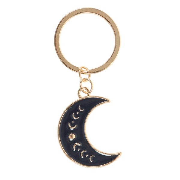 Blue Moon Phase Crescent Moon Keyring - Witchcraft Ritual - View 3