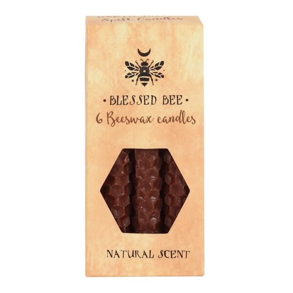 Set of 6 Brown Beeswax Spell Candles - Witchcraft Ritual - View 3