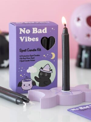 No Bad Vibes Spell Candle Kit No Bad Vibes Spell Candle Kit - Witchcraft Ritual