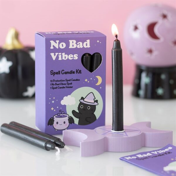 No Bad Vibes Spell Candle Kit No Bad Vibes Spell Candle Kit - Witchcraft Ritual