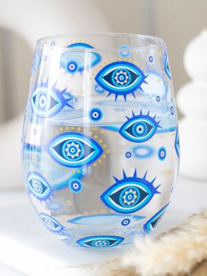 All Seeing Eye Print Stemless Glass - Gothic Decor