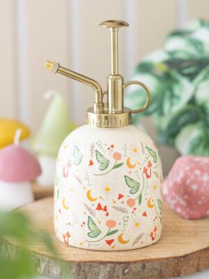 Fairy Folklore Print Ceramic Plant Mister - Spiritual Home Decor