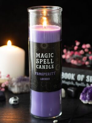 Prosperity Lavender Magic Spell Tube Candle - Witchcraft Ritual