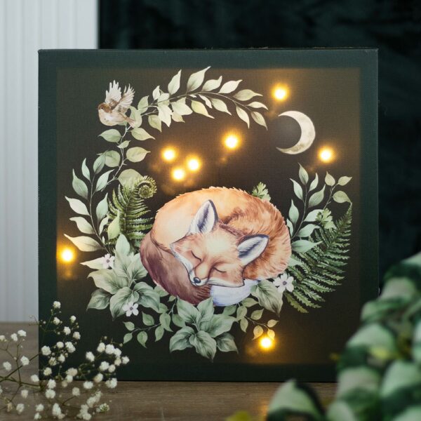 Sleeping Fox Light Up Canvas Plaque Sleeping Fox Light Up Canvas Plaque - Witchcraft Ritual