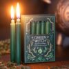 Pack of 12 Green Witch Spell Candles - Witchcraft Ritual