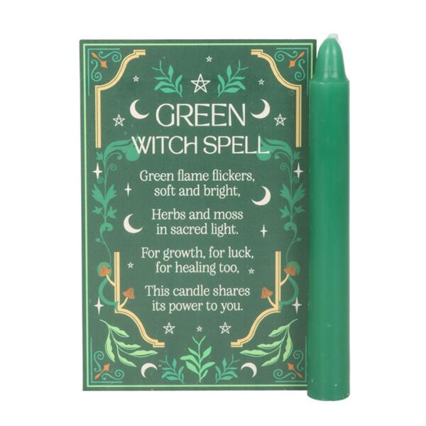 Pack of 12 Green Witch Spell Candles - Witchcraft Ritual - View 3