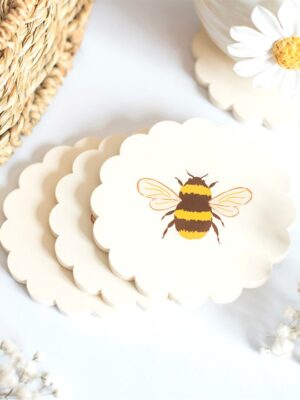 Honey Bee Coaster Set Honey Bee Coaster Set - Spiritual Home Decor