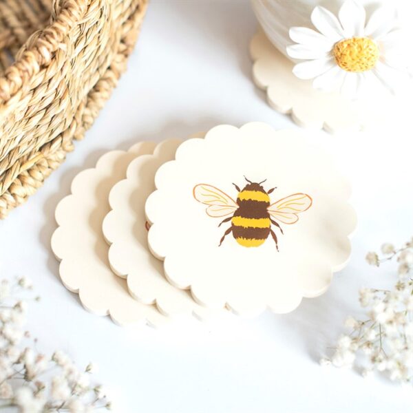 Honey Bee Coaster Set Honey Bee Coaster Set - Spiritual Home Decor