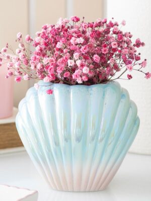 Iridescent Shell Flower Vase - Spiritual Home Decor