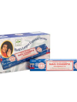 Set of 12 Packets of Nagchampa Incense Sticks by Satya - Meditation Decor