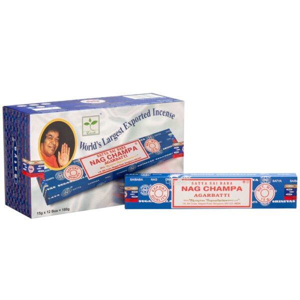 Set of 12 Packets of Nagchampa Incense Sticks by Satya Set of 12 Packets of Nagchampa Incense Sticks by Satya - Meditation Decor