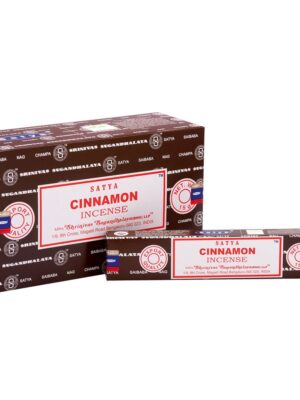 Set of 12 Cinnamon Incense Sticks by Satya (12/50) - Aromatherapy