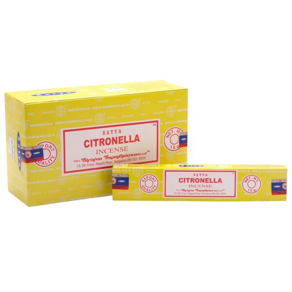 Set of 12 Citronella Incense Sticks by Satya Set of 12 Citronella Incense Sticks by Satya - Aromatherapy