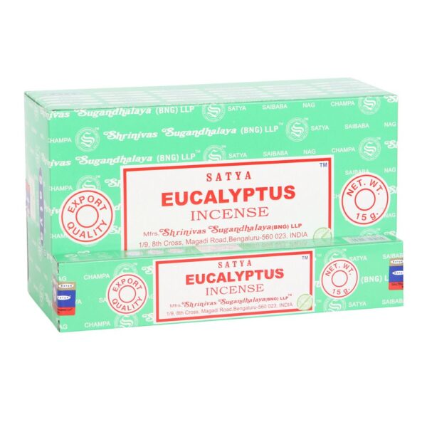 Set of 12 Eucalyptus Incense Sticks by Satya (12/50) Set of 12 Eucalyptus Incense Sticks by Satya (12/50) - Aromatherapy
